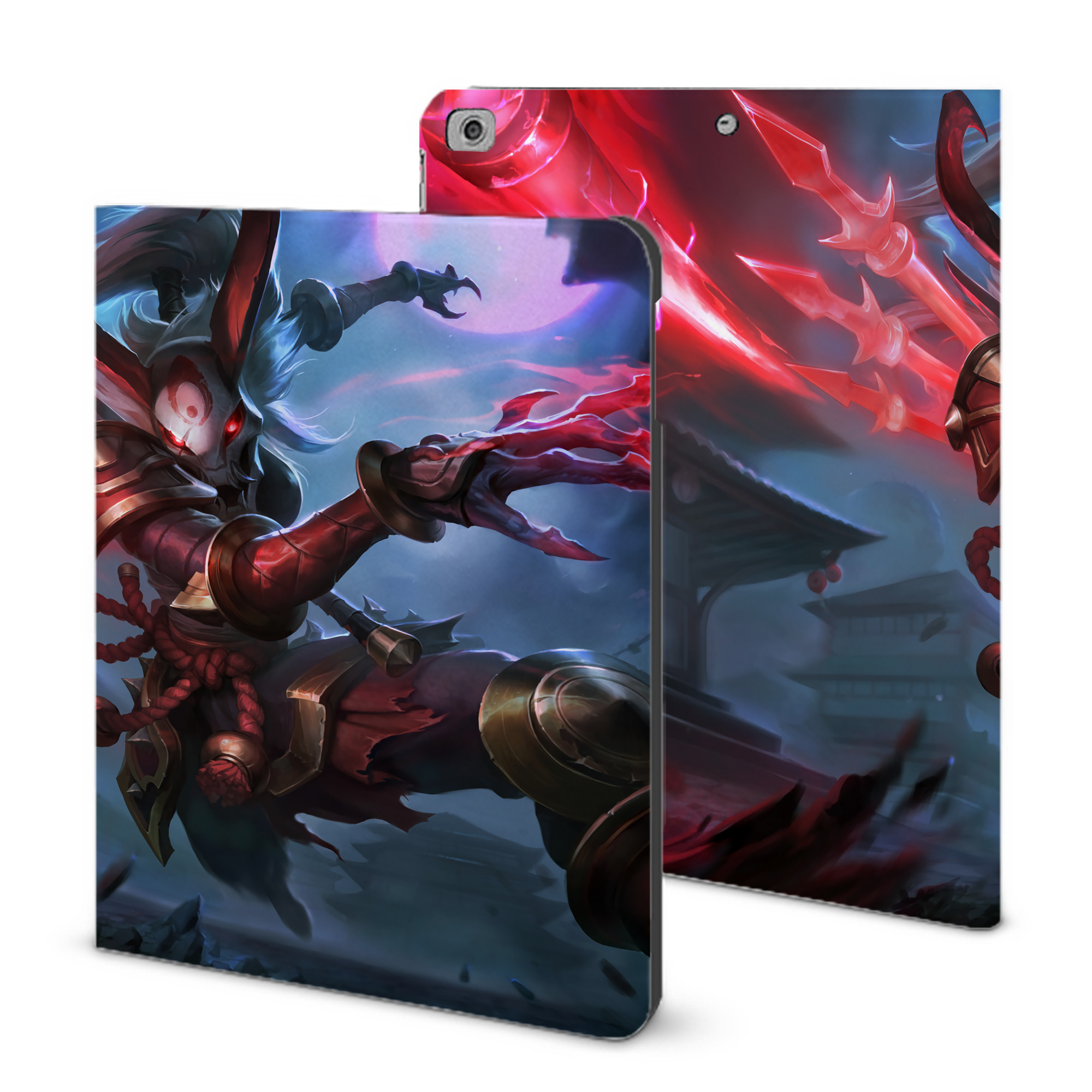 （画像用） リーグ・オブ・レジェンド League of Legends LOL IPad ケース ブック型 PUレザー TPU 耐衝撃 軽量 薄型 ペン収納なし 全面保護 IPad 各モデル対応